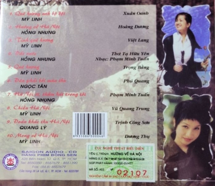 ĐĨA CD HƯỚNG VỀ HÀ NỘI