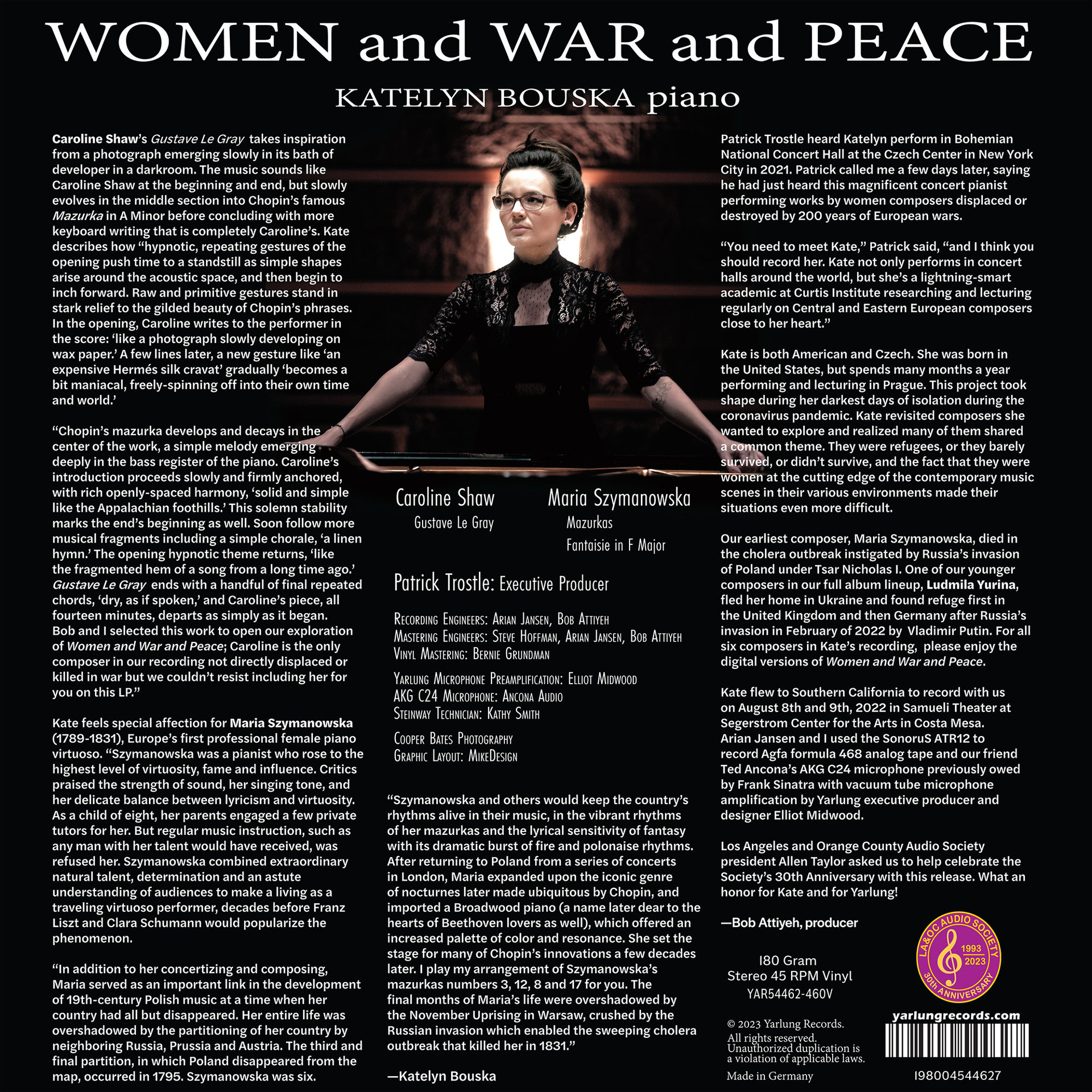 Katelyn Bouska Women and War and Peace 180g 45rpm LP