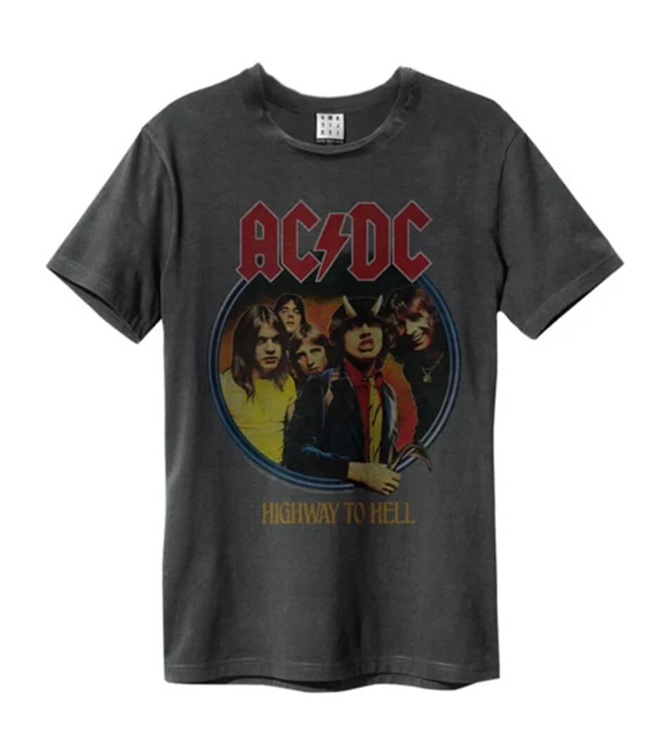 AC/DC HIGHWAY TO HELL AMPLIFIED VINTAGE CHARCOAL X LARGE T SHIRT