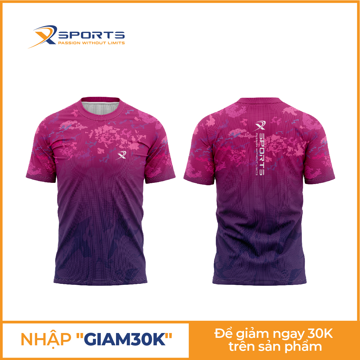Áo chạy bộ nam nữ Tím mộng mơ MS368