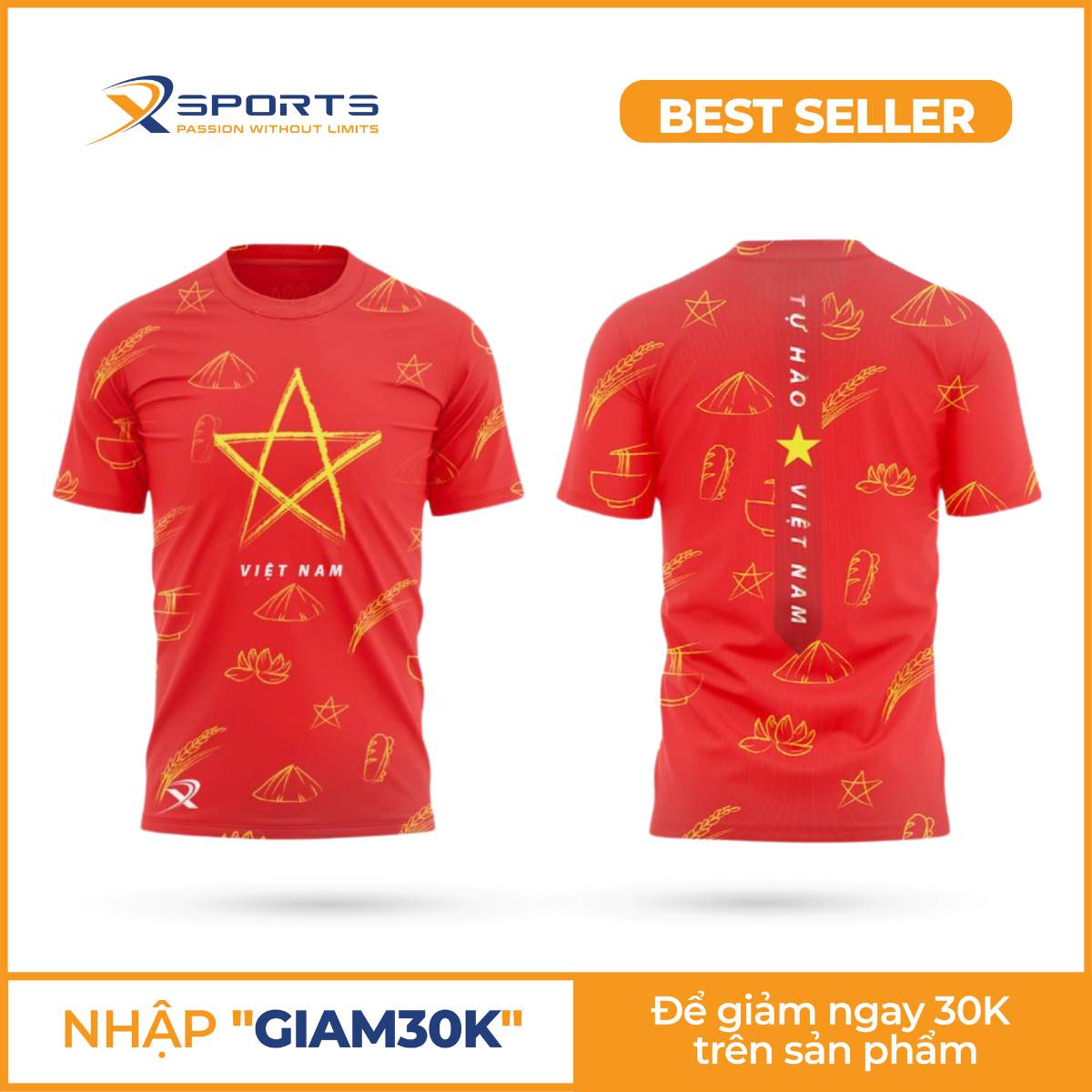 ÁO VIỆT NAM TỰ HÀO DÂN TỘC NAM NỮ MS327