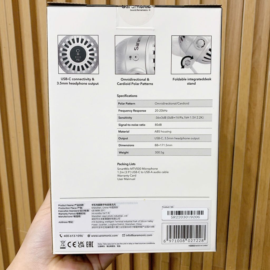 [Instock] Micro Saramonic SR-SmartMic MTV500