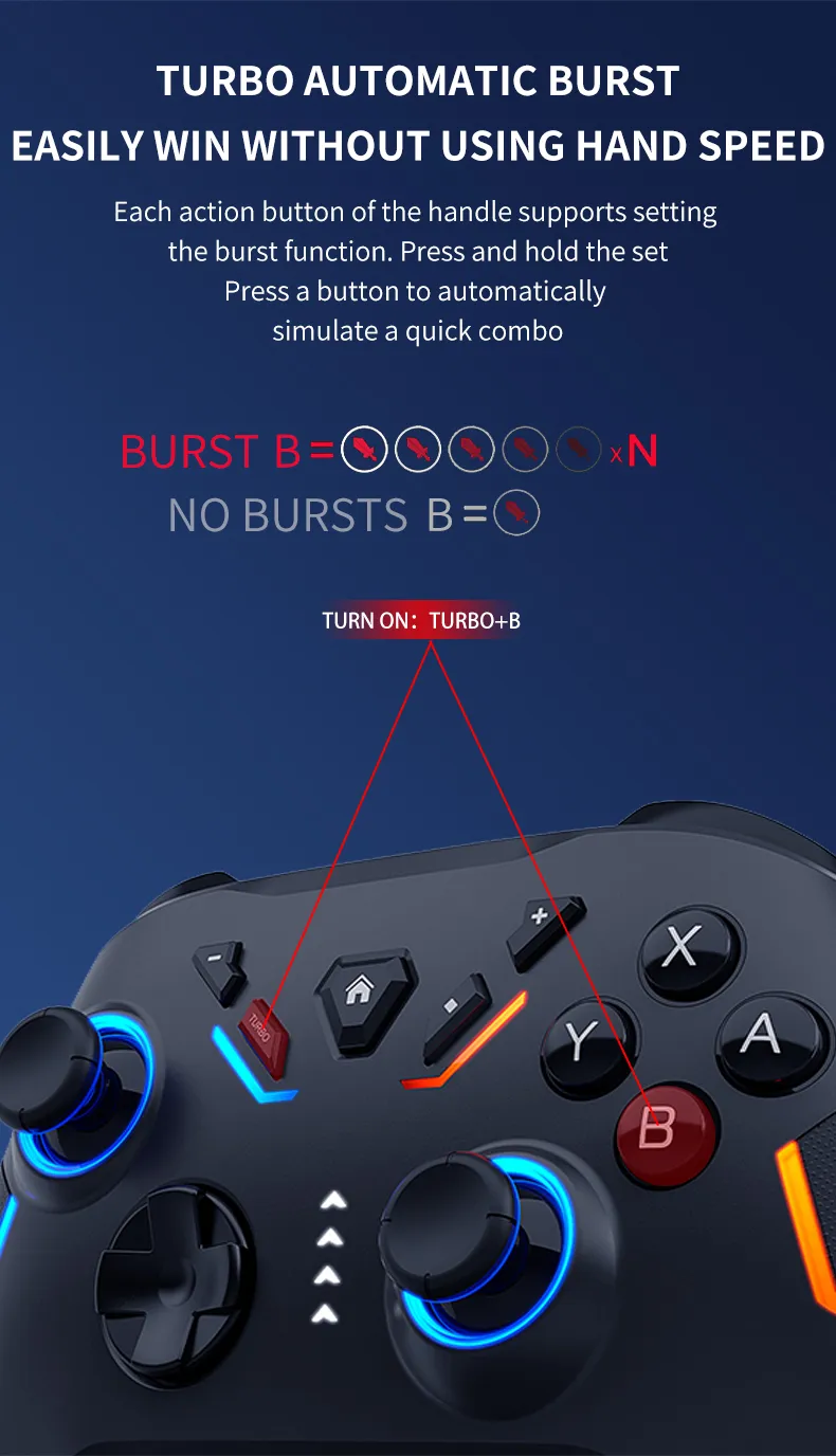 Tay cầm chơi game không dây Nintendo, PC, android IOS