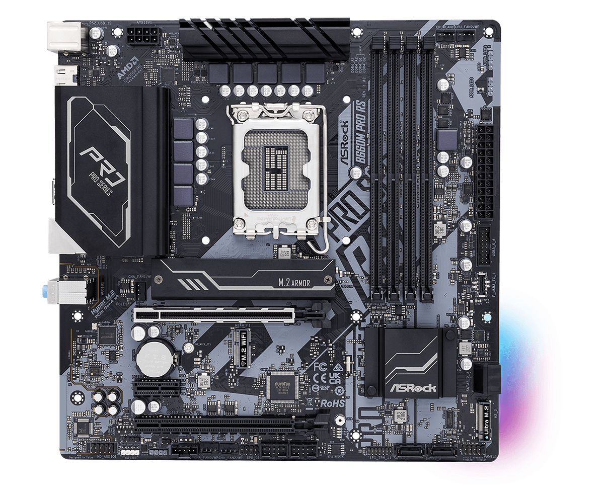MAINBOARD ASROCK B660M PRO RS (INTEL B660, SOCKET 1700, M-ATX, 4 KHE RAM DDR4)