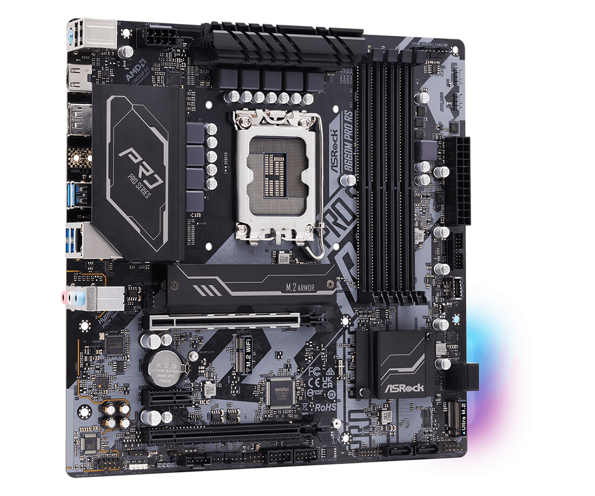 MAINBOARD ASROCK B660M PRO RS (INTEL B660, SOCKET 1700, M-ATX, 4 KHE RAM DDR4)