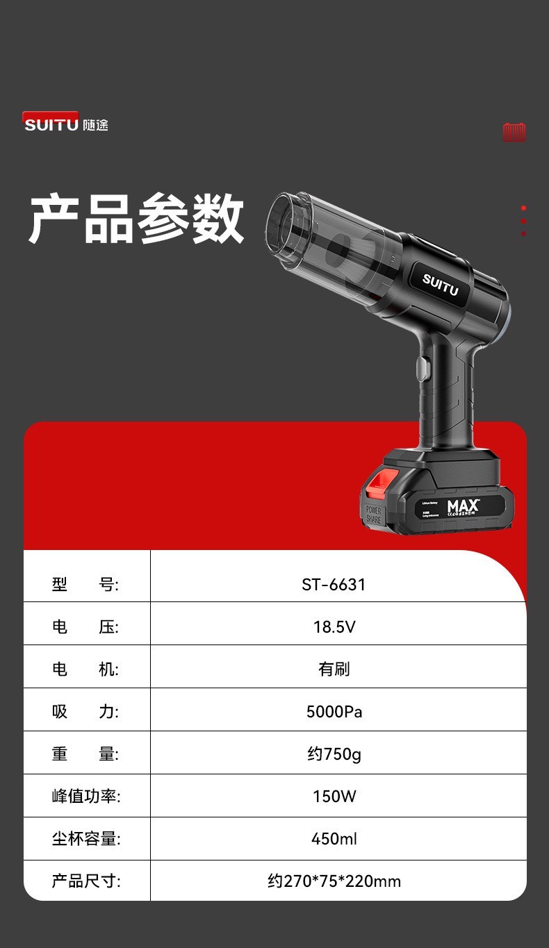 [Order] Máy hút bụi cầm tay pin rời SUITU - Đã đóng ngày 21/02/2026