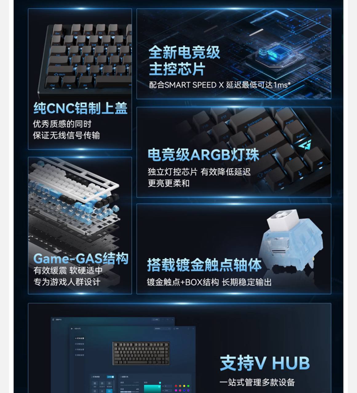 Bàn phím ATK V75X Nhôm Full phím