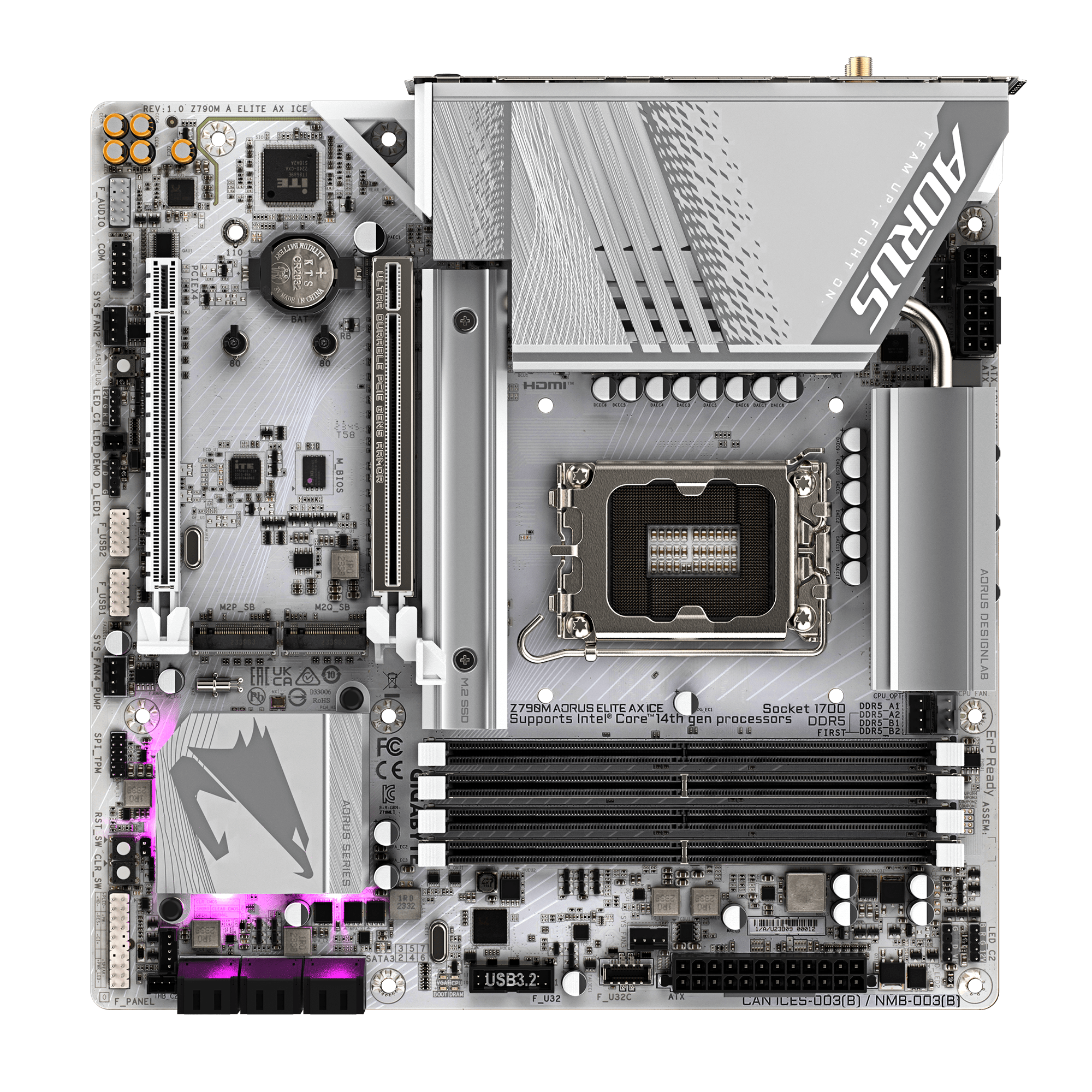 MAINBOARD GIGABYTE Z790M AORUS ELITE AX ICE