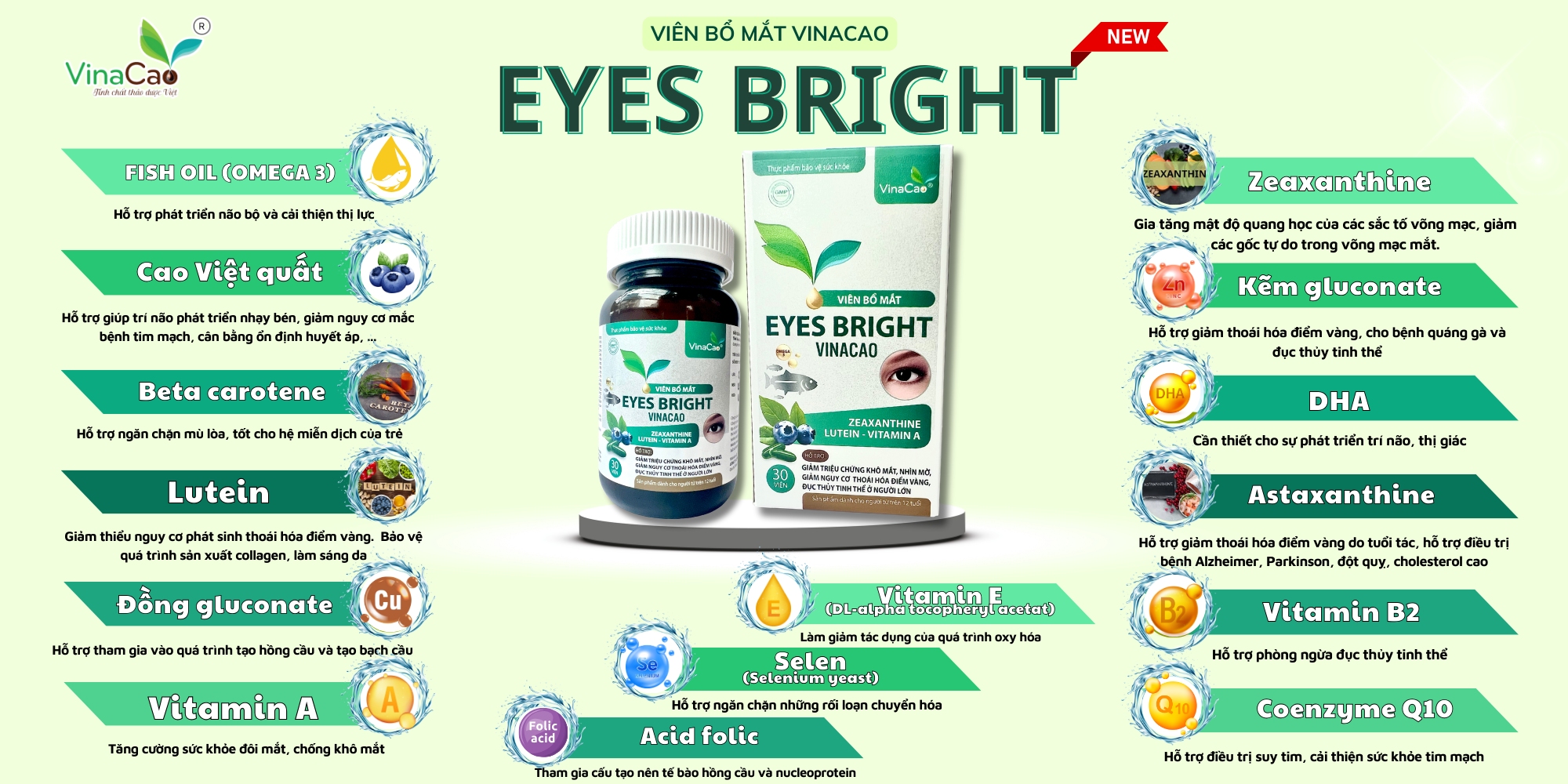 Eyes Bright Vinacao - Tinh hoa từ thiên nhiên cho đôi mắt khoẻ đẹp