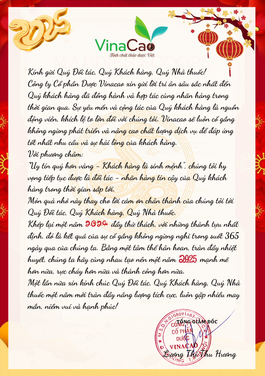 Vinacao chúc mừng năm mới 2025