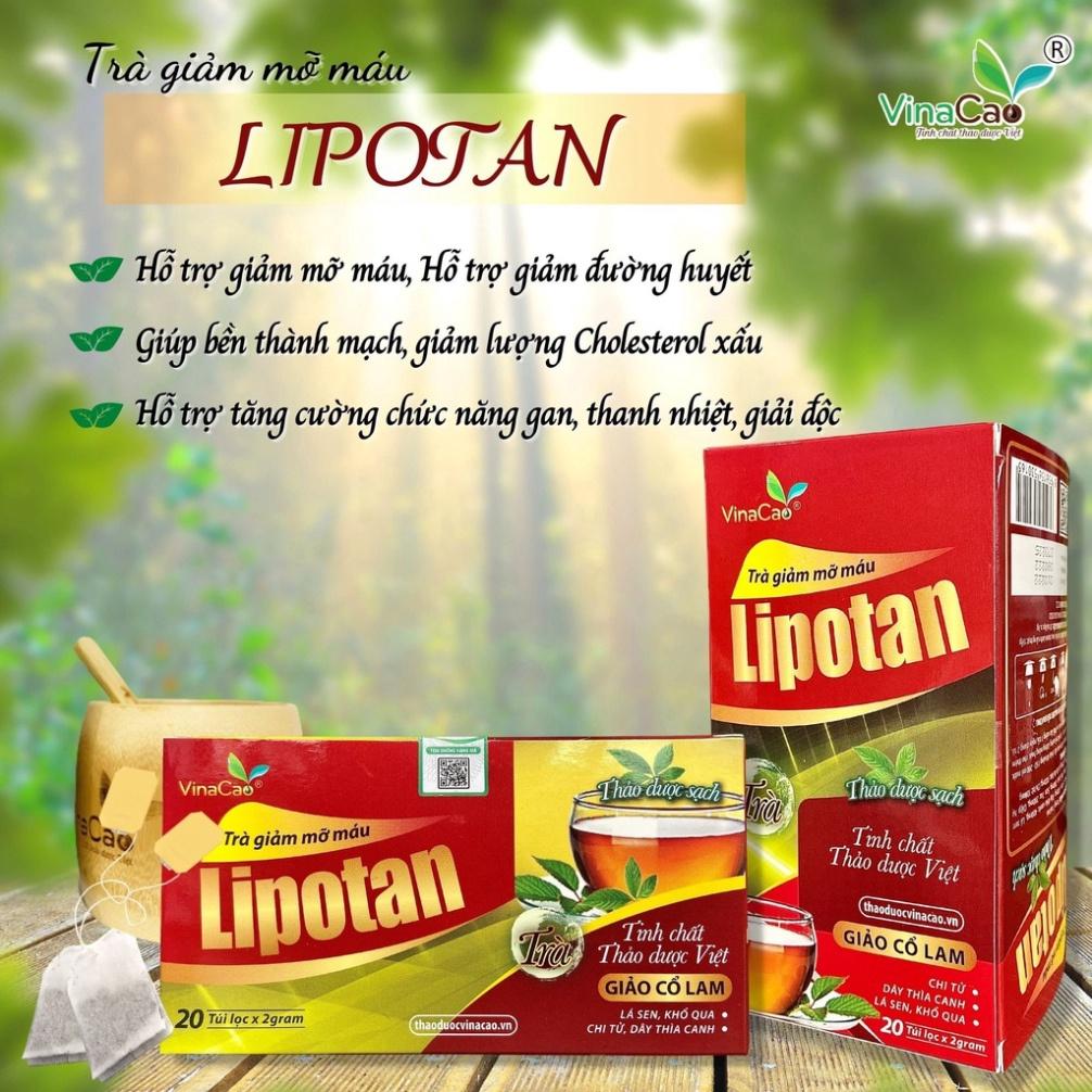 Giải pháp kiểm soát mỡ máu với Trà giảm mỡ máu Lipotan Vinacao