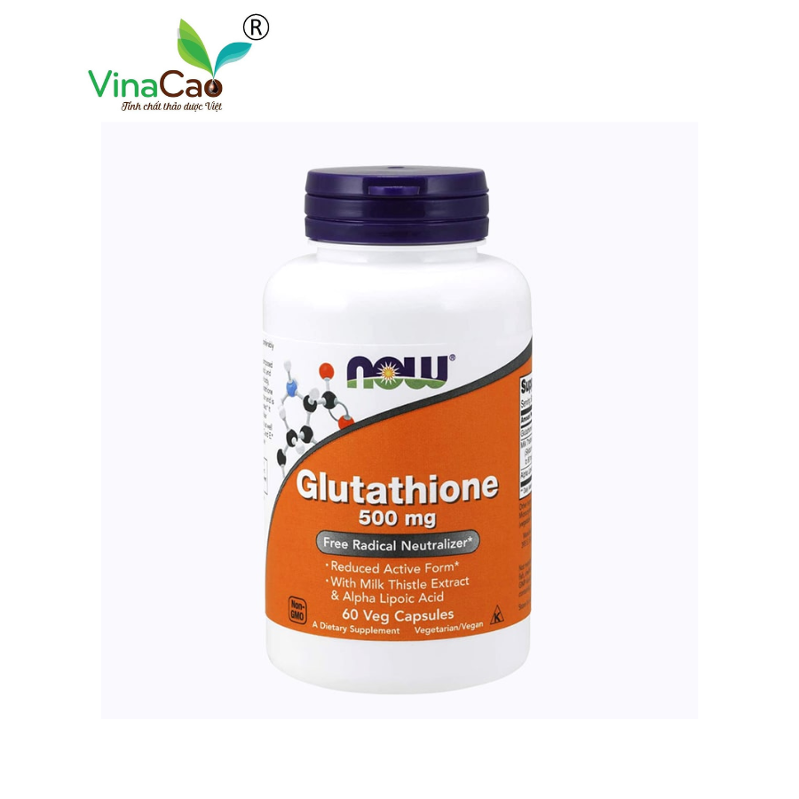 Viên uống trắng da Now Glutathione 500mg