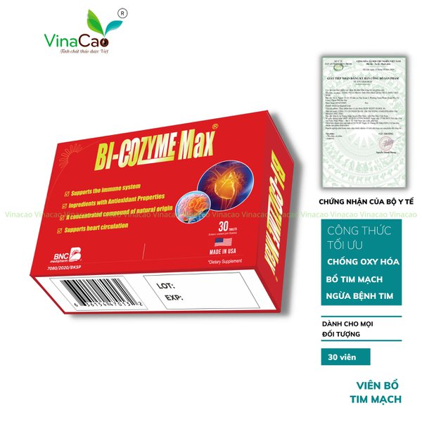 Bi-Cozyme Max – Ổn định huyết áp, phòng chống tai biến đột quỵ