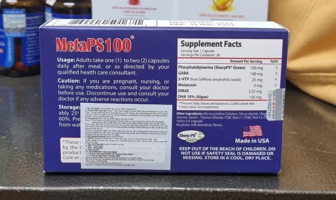 MetaPS100 Vinacao - Tăng cường trí nhớ, giúp não bộ luôn khoẻ mạnh