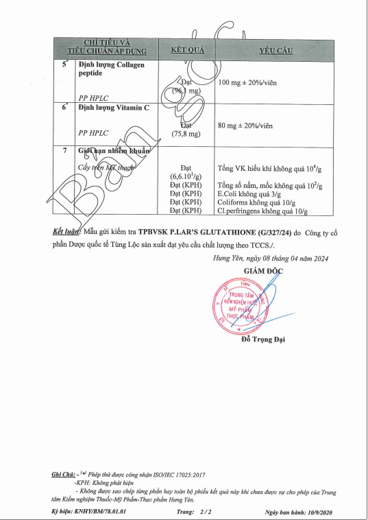 Viên uống trắng da Plar's Glutathione