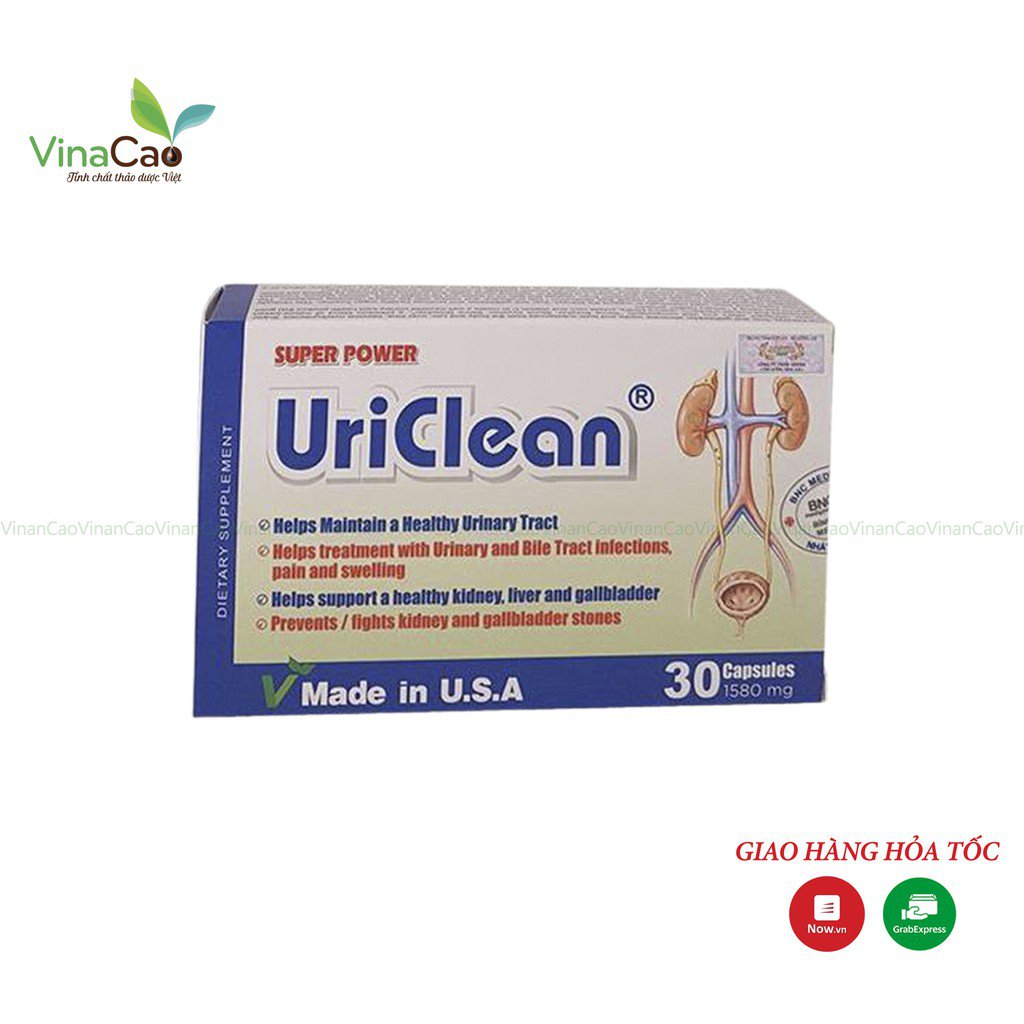 Super Power UriClean Vinacao - Tan sỏi thận, chống viêm đường tiết niệu