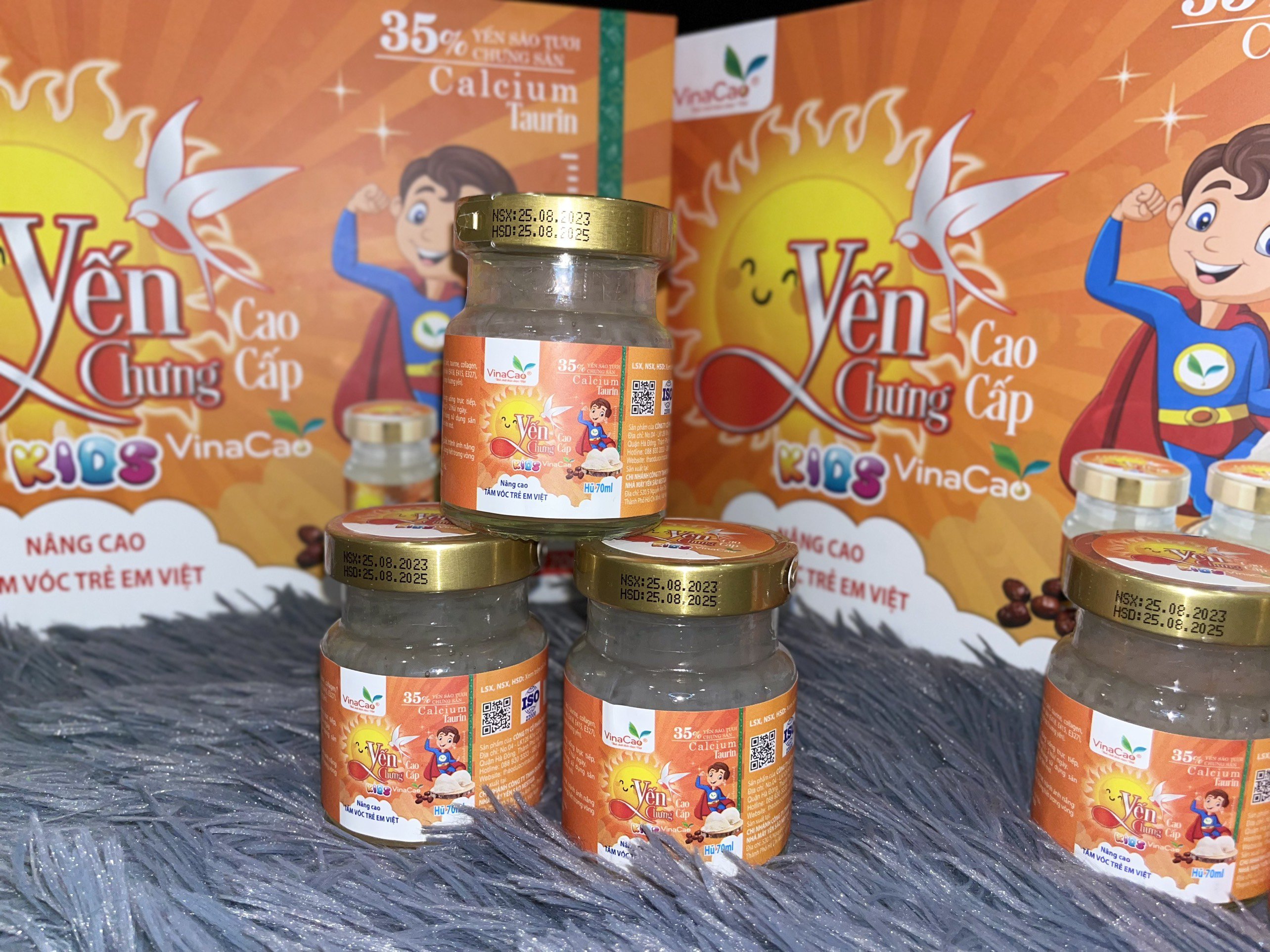 Yến chưng KIDS Vinacao - Yến sào tươi chưng sẵn bổ sung Calci và Taurine