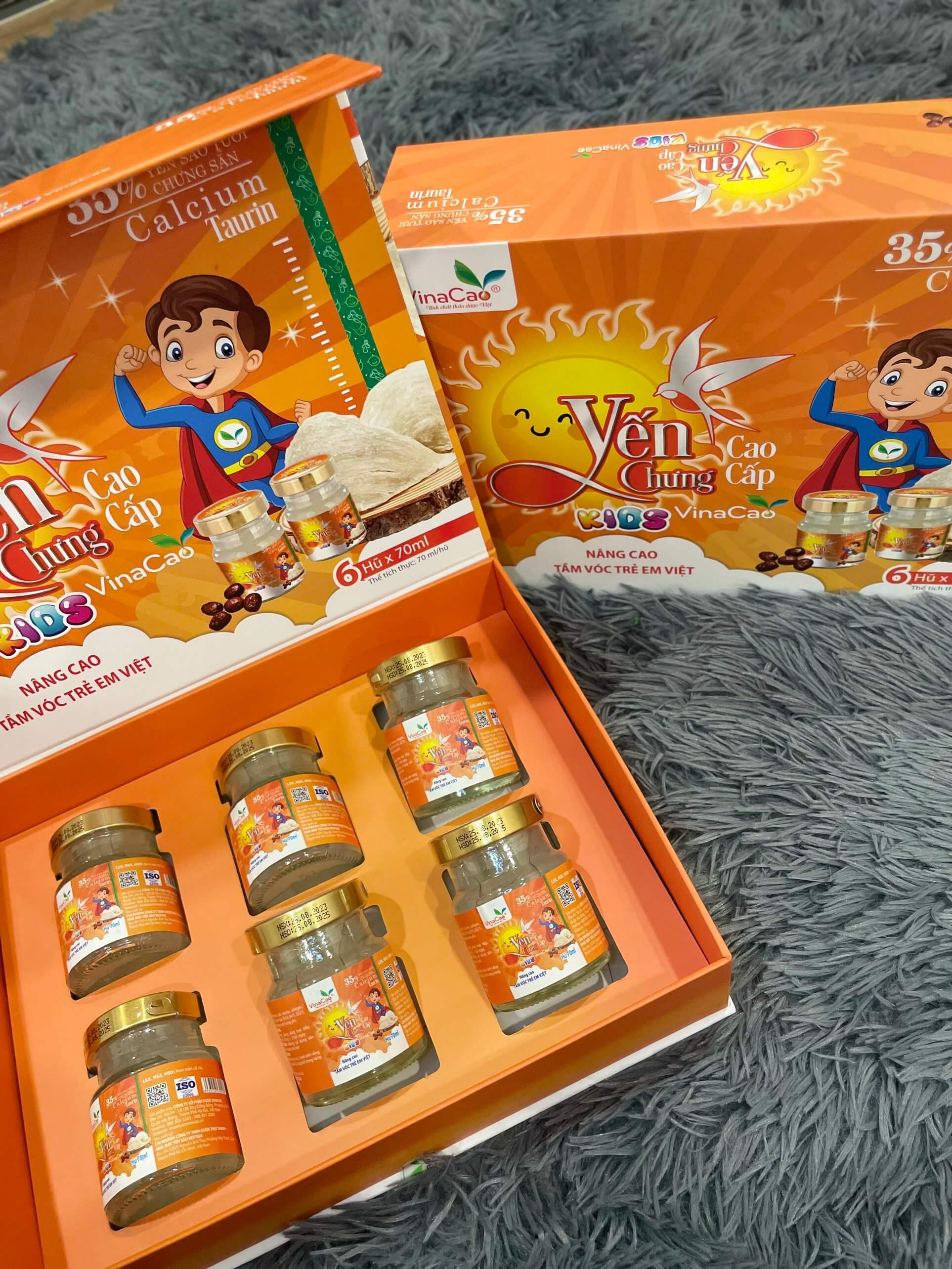 Yến chưng KIDS Vinacao - Yến sào tươi chưng sẵn bổ sung Calci và Taurine