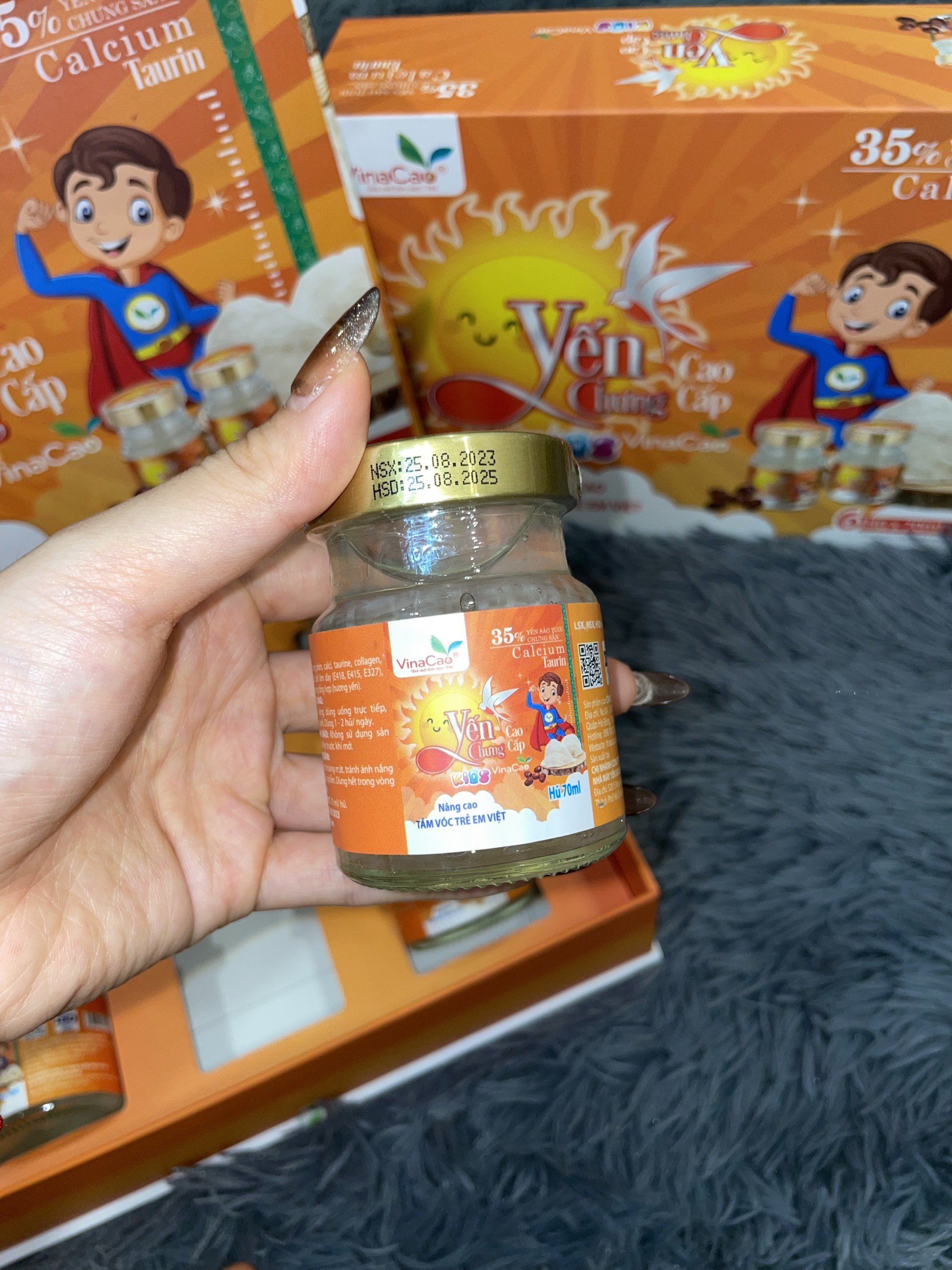 Yến chưng KIDS Vinacao - Yến sào tươi chưng sẵn bổ sung Calci và Taurine