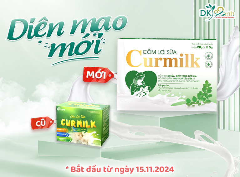 Thông báo: Thay đổi bao bì sản phẩm Cốm lợi sữa Curmilk
