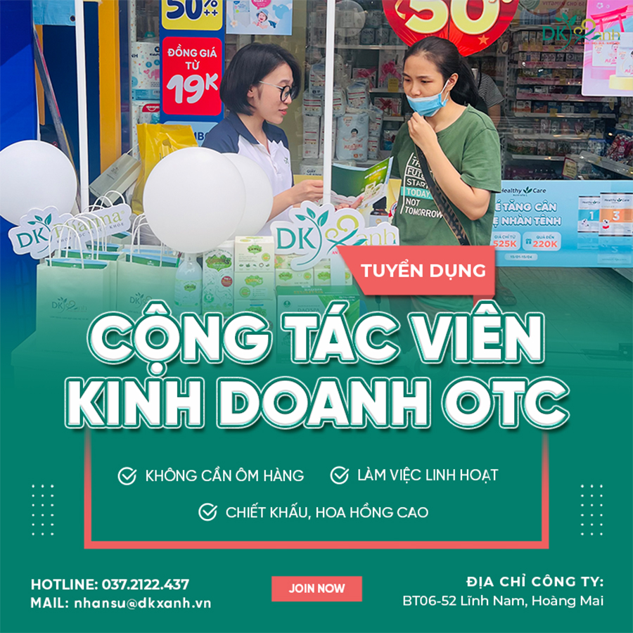 TUYỂN DỤNG CỘNG TÁC VIÊN KINH DOANH OTC