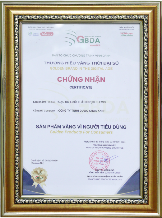 GẠC RƠ LƯỠI THẢO DƯỢC ELEMIS ĐẠT GIẢI SẢN PHẨM VÀNG VÌ NGƯỜI TIÊU DÙNG