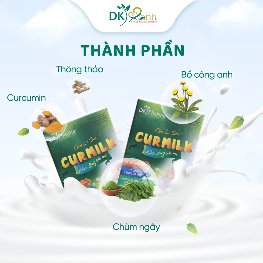 Thành phần cốm lợi sữa Curmilk