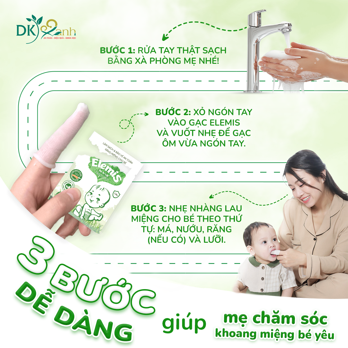 Gạc rơ lưỡi thảo dược Elemis không mùi hộp 30 gói