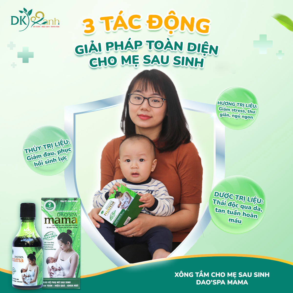 NƯỚC TẮM BÀ ĐẺ DAO'SPA MAMA - HỘP 3 CHAI