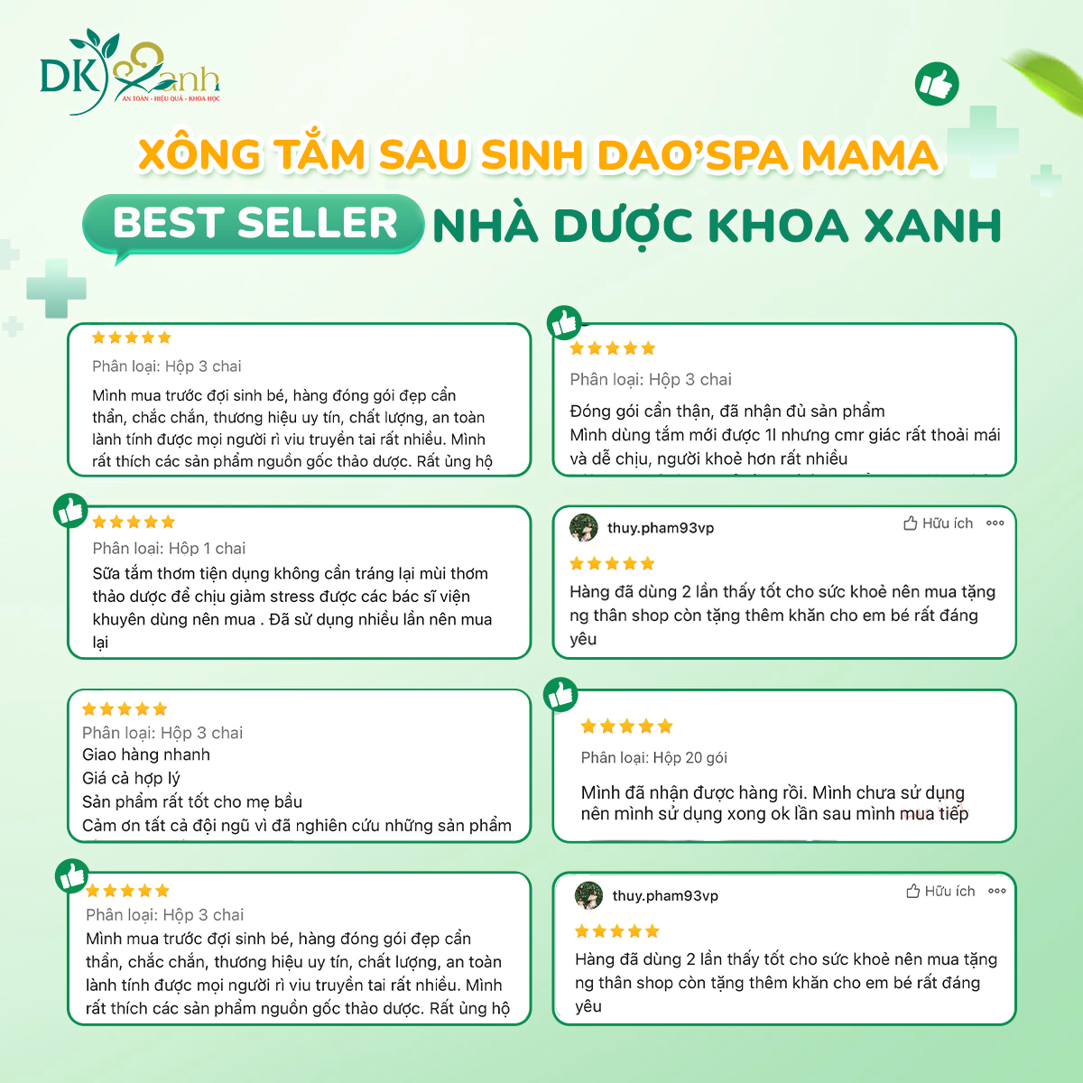 Nước tắm bà đẻ Dao'spa mama - hộp 1 chai