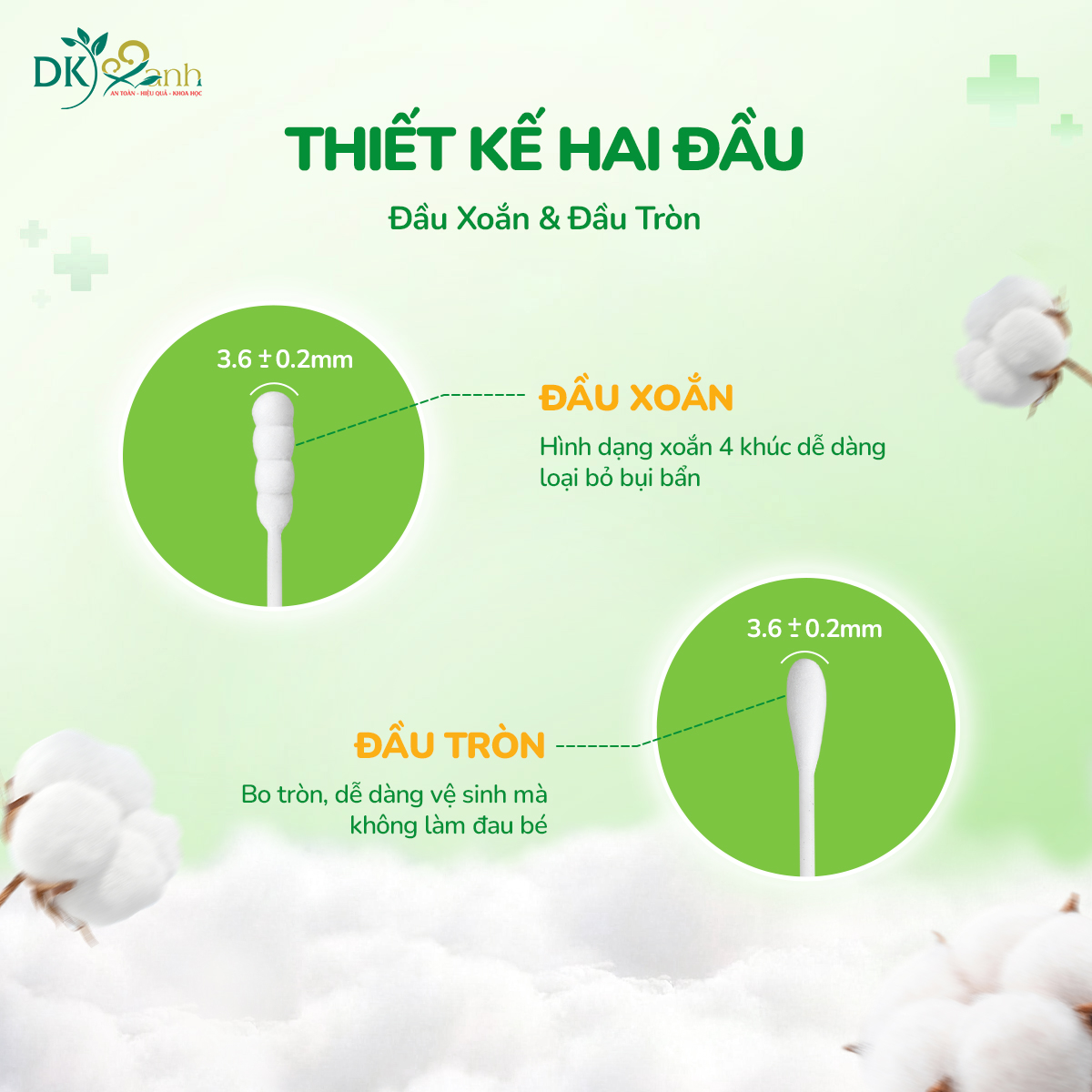 Tăm bông trẻ em Elemis - 200pcs