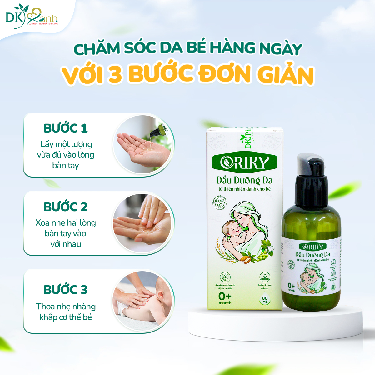 Dầu dưỡng da Oriky- 80ml