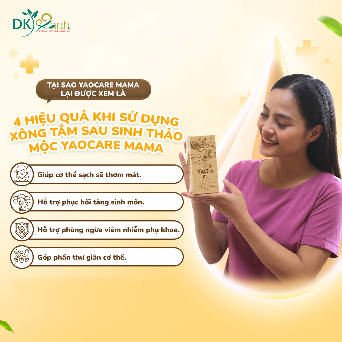 NƯỚC THẢO DƯỢC XÔNG NGÂM YAOCARE MAMA