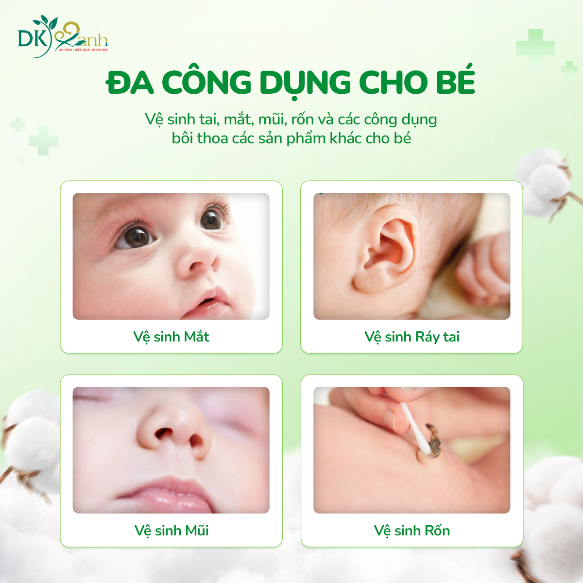 Tăm bông trẻ em Elemis - 200pcs