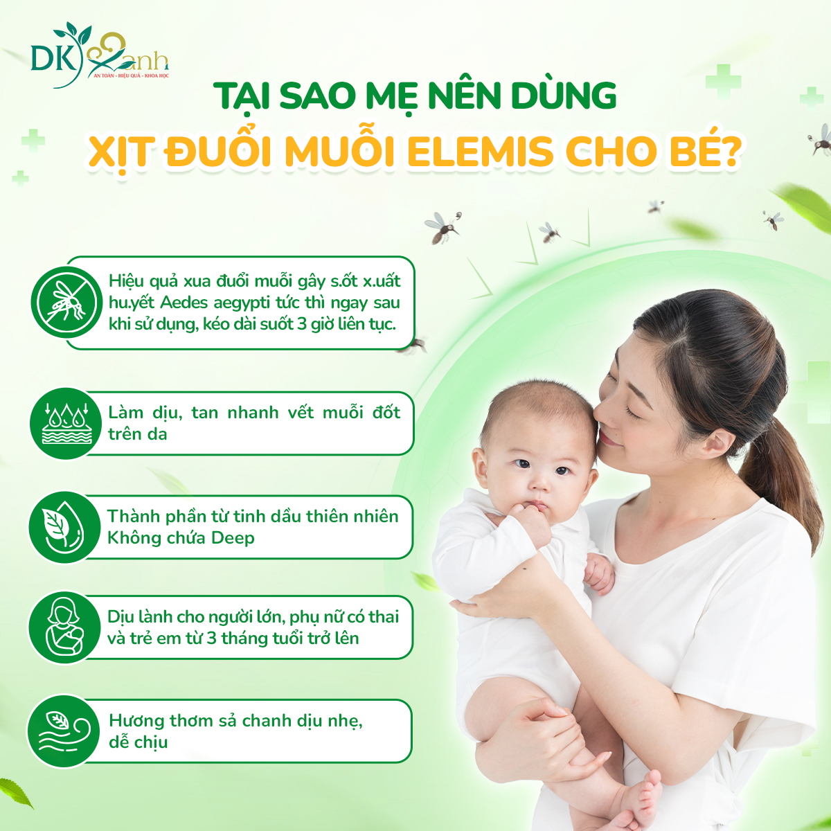 Xịt muỗi thảo dược Elemis 120ml