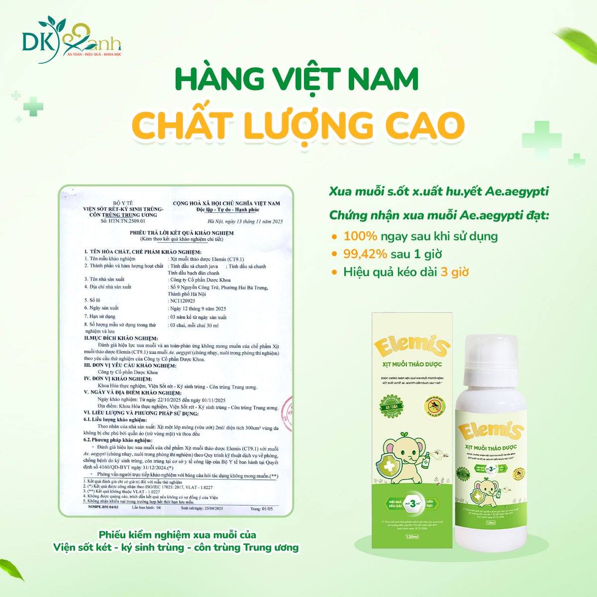 Xịt muỗi thảo dược Elemis 120ml