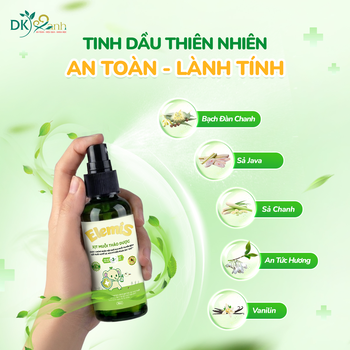 Xịt muỗi thảo dược Elemis 50ml