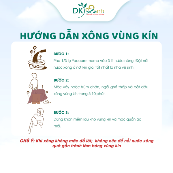 NƯỚC THẢO DƯỢC XÔNG NGÂM YAOCARE MAMA - HỘP 1 CHAI