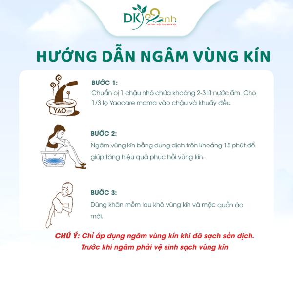 NƯỚC THẢO DƯỢC XÔNG NGÂM YAOCARE MAMA - HỘP 1 CHAI