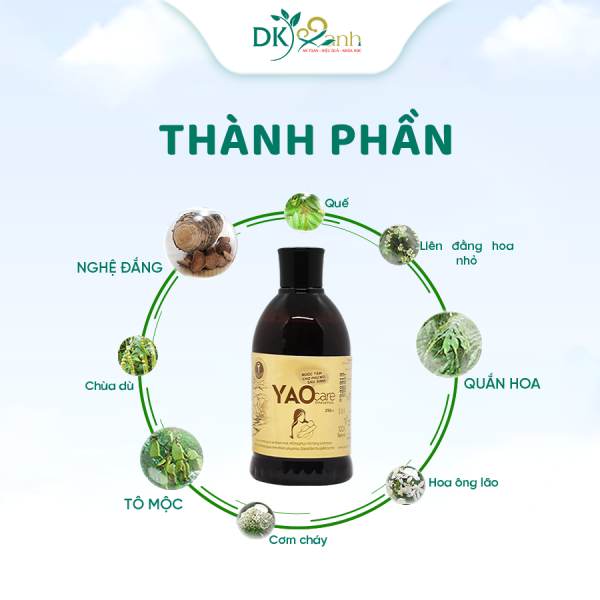 NƯỚC THẢO DƯỢC XÔNG NGÂM YAOCARE MAMA - HỘP 1 CHAI