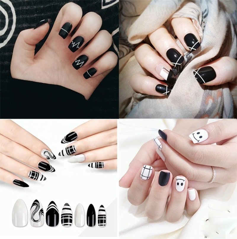 Điểm Danh 10+ Mẫu Nail Đen Trắng Đi Đầu Xu Hướng Hiện Nay