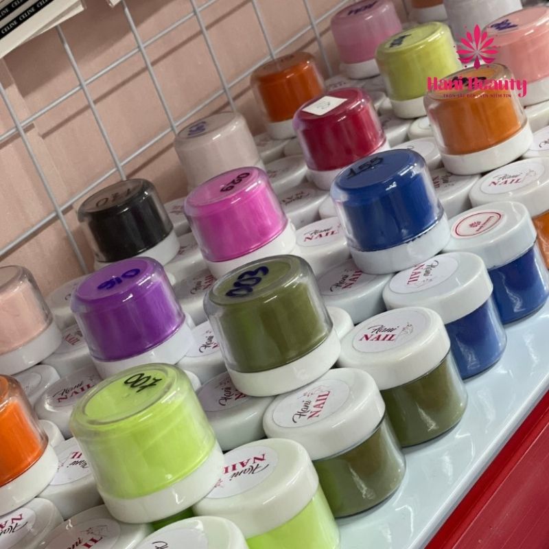 Bột Nail chính hãng tại Dụng Cụ Hani có mẫu mã đa dạng, đủ màu sắc