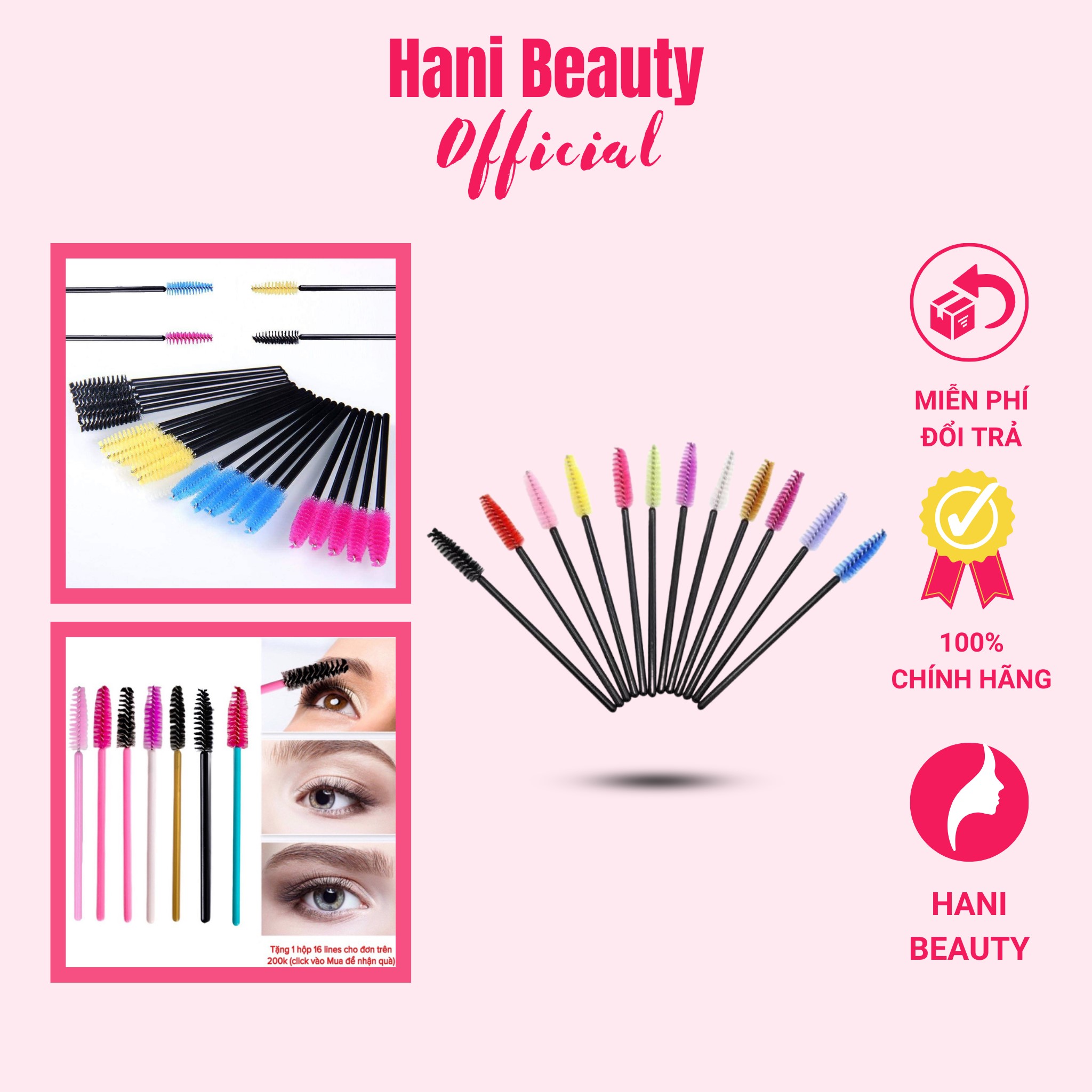 Chổi Chải Mi đủ màu