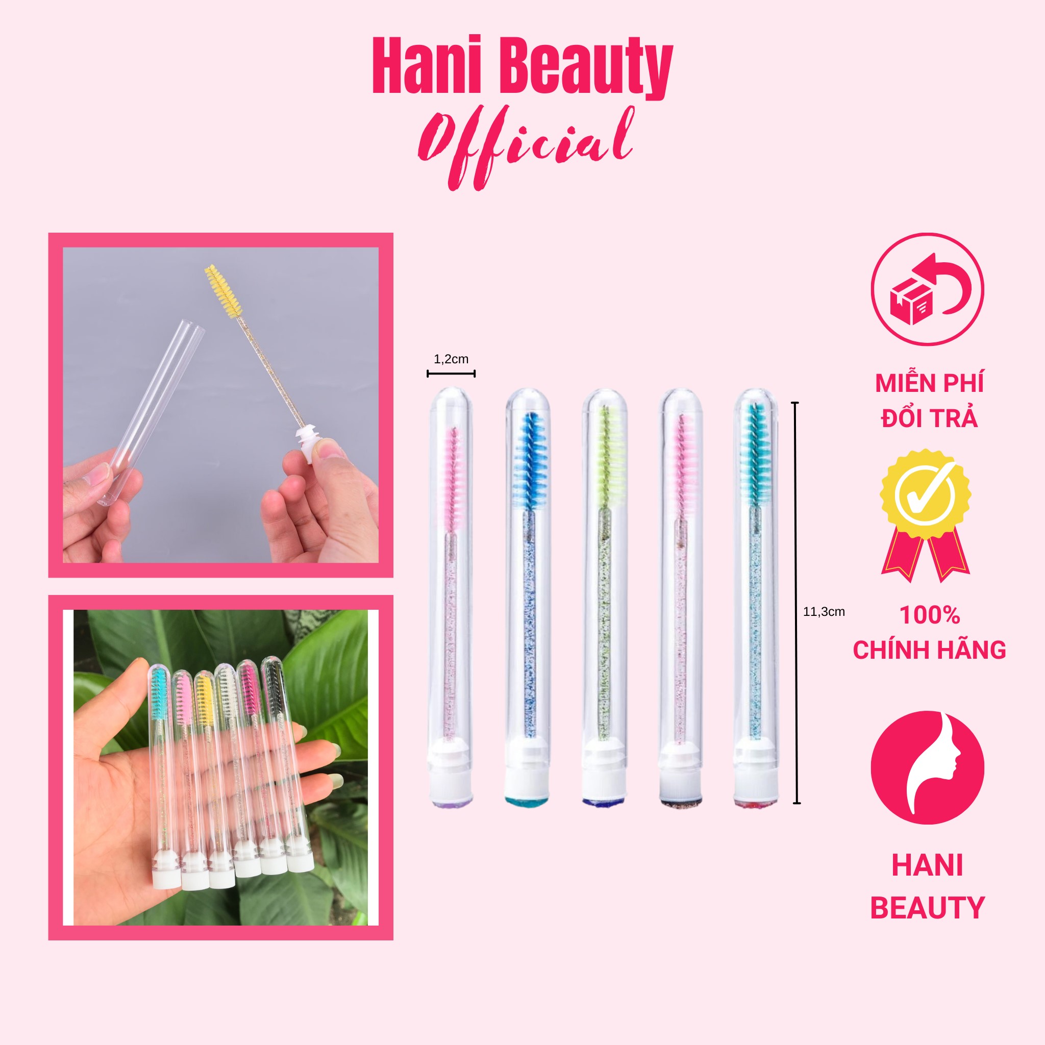 Chổi chải mi kim tuyến đủ màu