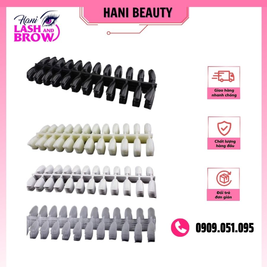 Móng Mẫu Form Bầu - Trắng Đen Trong Đục