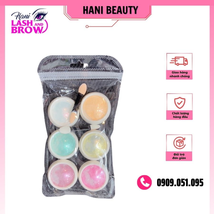Set Bột Tráng Gương Màu Sáng 6 Màu