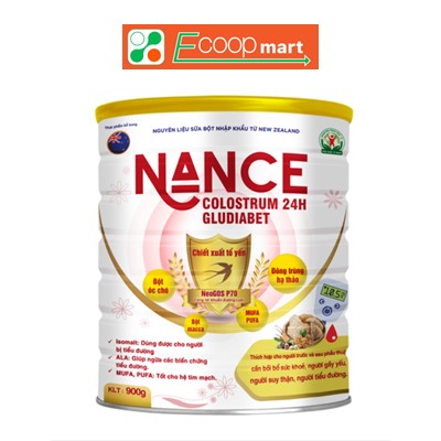 Sữa Nance Colostrum 24h Gludiabet - hộp 400g