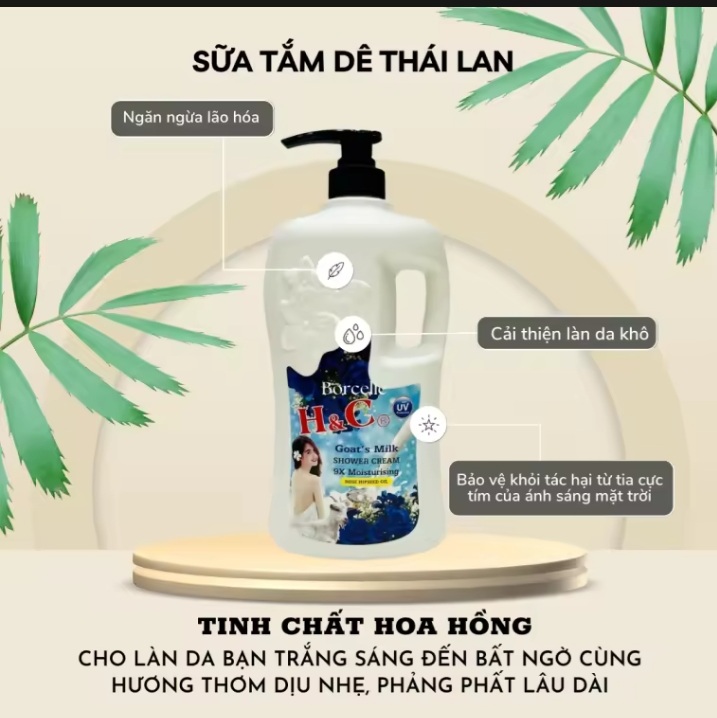 Sữa tắm H&C xanh chai 120ML