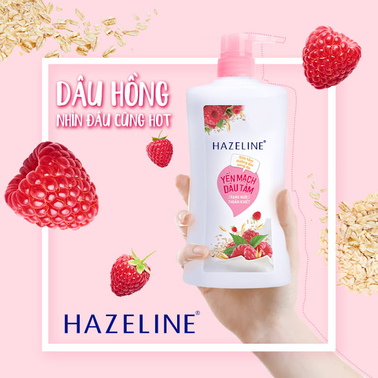 Sữa Tắm Hazeline đưỡng sáng da yến mạch dâu tằm chai 670g