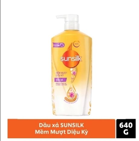 Dầu xả Sunsilk vàng mềm mượt diệu kỳ chai 640g